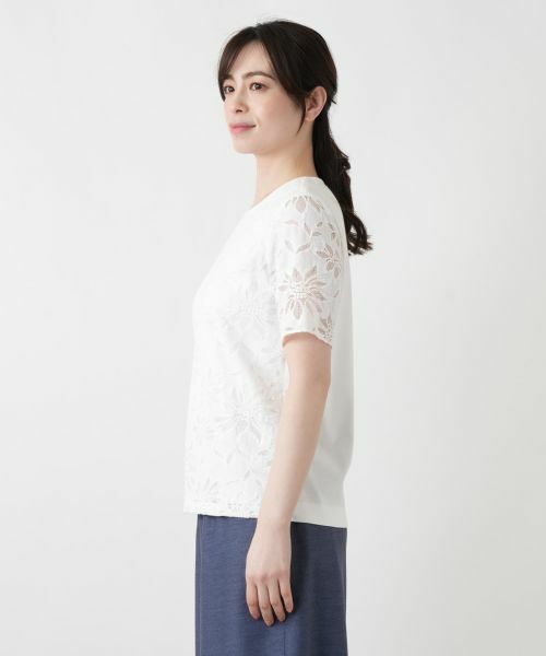 Leilian / レリアン カットソー | ラッセルレースカットソー【ROCHAS Premiere】【26年3月カタログ】 | 詳細23