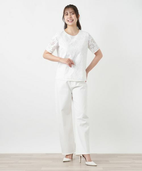 Leilian / レリアン カットソー | ラッセルレースカットソー【ROCHAS Premiere】【26年3月カタログ】 | 詳細4