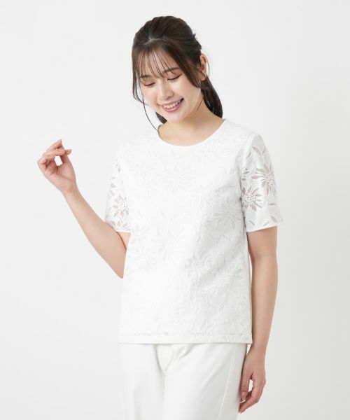 Leilian / レリアン カットソー | ラッセルレースカットソー【ROCHAS Premiere】【26年3月カタログ】 | 詳細9