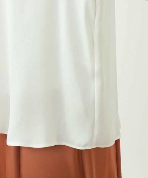 Leilian / レリアン シャツ・ブラウス | サテンフリルギャザーブラウス | 詳細16
