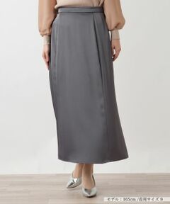 Leilian / レリアン ミニ・ひざ丈スカート | サテンロングスカート