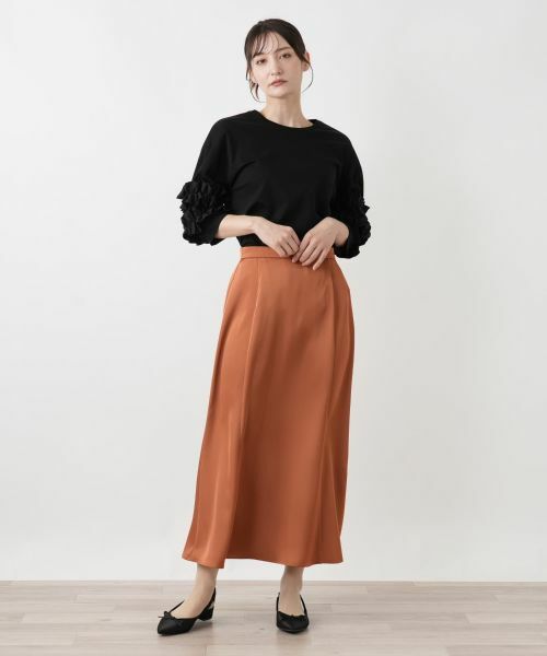 Leilian / レリアン ミニ・ひざ丈スカート | サテンロングスカート | 詳細4