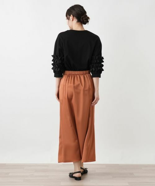 Leilian / レリアン ミニ・ひざ丈スカート | サテンロングスカート | 詳細6