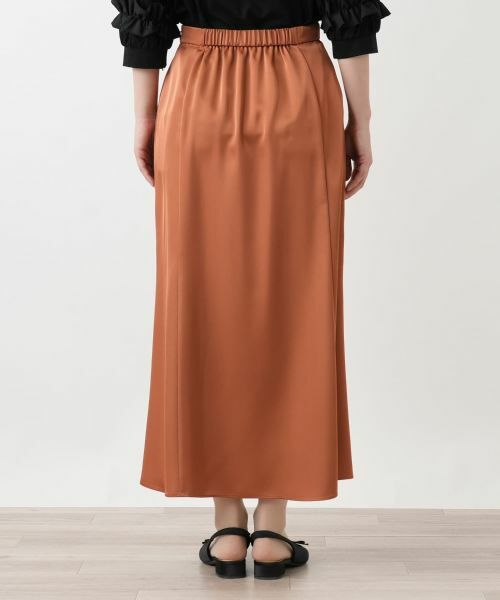 Leilian / レリアン ミニ・ひざ丈スカート | サテンロングスカート | 詳細9