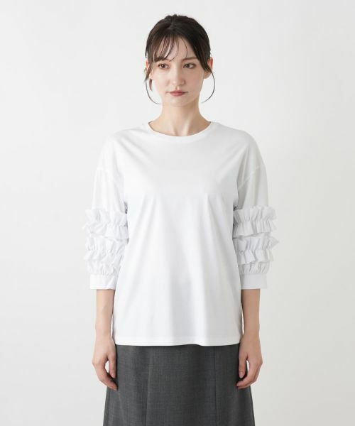 Leilian / レリアン カットソー | フリルスリーブカットソー | 詳細7