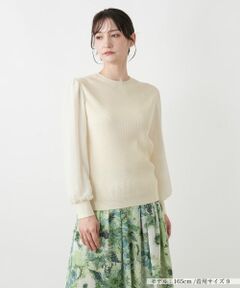 Leilian / レリアン ニット・セーター | 切替ボリュームスリーブニット
