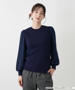 Leilian / レリアン ニット・セーター | 切替ボリュームスリーブニット