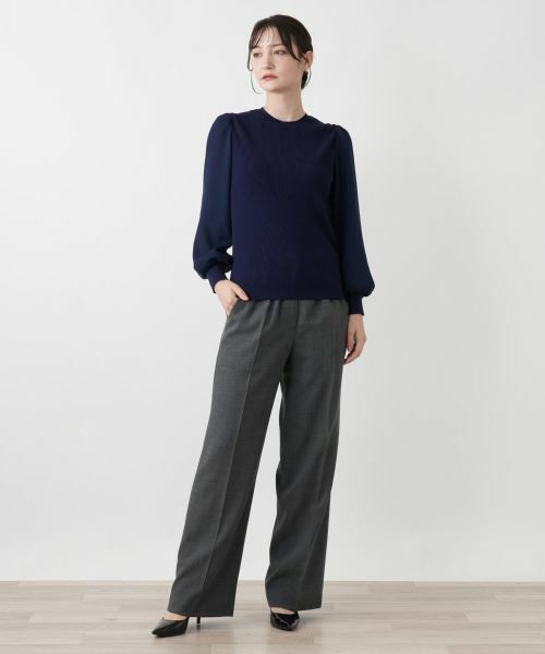 Leilian / レリアン ニット・セーター | 切替ボリュームスリーブニット | 詳細1