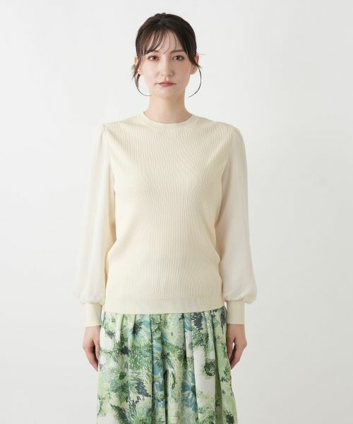 Leilian / レリアン ニット・セーター | 切替ボリュームスリーブニット | 詳細10