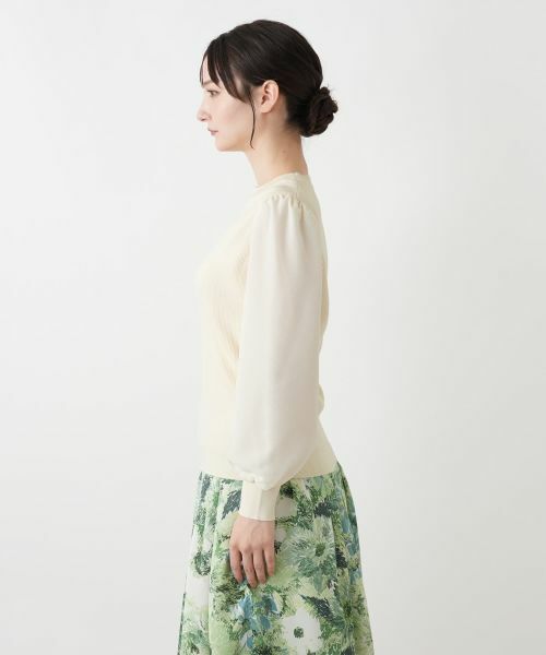 Leilian / レリアン ニット・セーター | 切替ボリュームスリーブニット | 詳細11