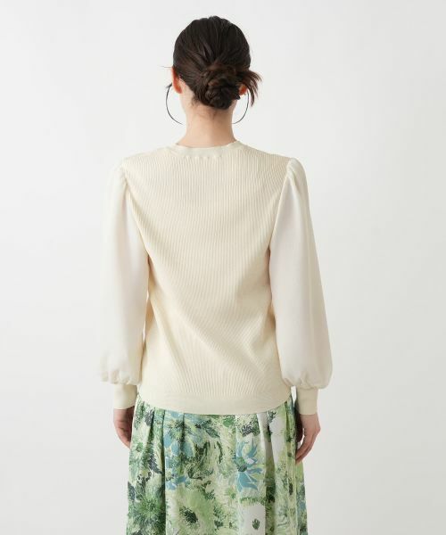 Leilian / レリアン ニット・セーター | 切替ボリュームスリーブニット | 詳細12