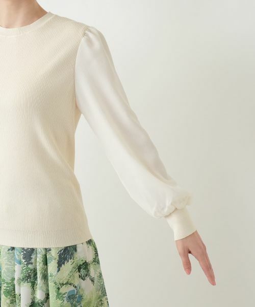 Leilian / レリアン ニット・セーター | 切替ボリュームスリーブニット | 詳細15