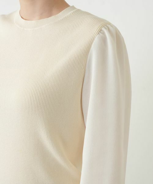 Leilian / レリアン ニット・セーター | 切替ボリュームスリーブニット | 詳細17