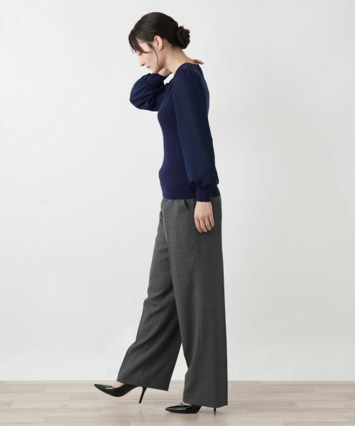 Leilian / レリアン ニット・セーター | 切替ボリュームスリーブニット | 詳細2