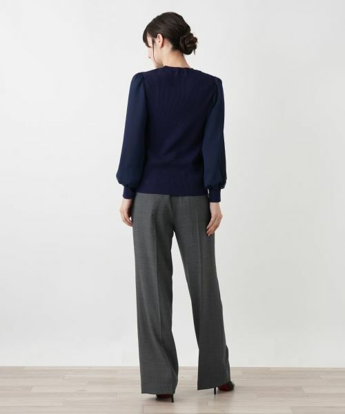 Leilian / レリアン ニット・セーター | 切替ボリュームスリーブニット | 詳細3