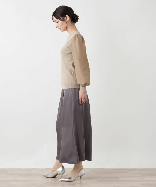 Leilian / レリアン ニット・セーター | 切替ボリュームスリーブニット | 詳細5