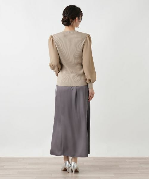 Leilian / レリアン ニット・セーター | 切替ボリュームスリーブニット | 詳細6