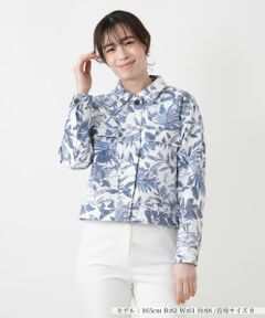 Leilian / レリアン テーラードジャケット | サッカー地ショールジャケット【Rich 1-mile】【26年3月カタログ】