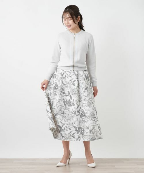 Leilian / レリアン ミニ・ひざ丈スカート | サッカー地プリントスカート【Rich 1-mile】【26年3月カタログ】 | 詳細1