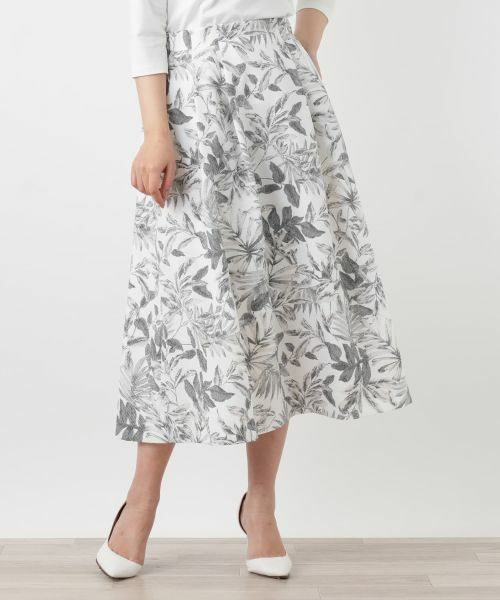 Leilian / レリアン ミニ・ひざ丈スカート | サッカー地プリントスカート【Rich 1-mile】【26年3月カタログ】 | 詳細12