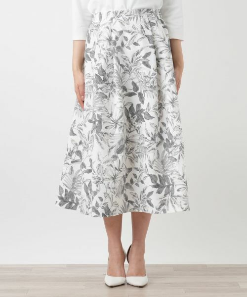 Leilian / レリアン ミニ・ひざ丈スカート | サッカー地プリントスカート【Rich 1-mile】【26年3月カタログ】 | 詳細13