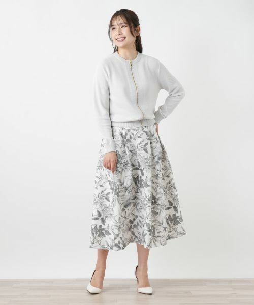 Leilian / レリアン ミニ・ひざ丈スカート | サッカー地プリントスカート【Rich 1-mile】【26年3月カタログ】 | 詳細3