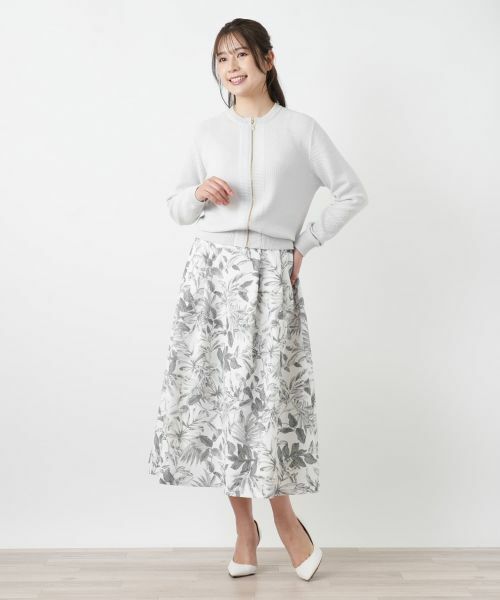 Leilian / レリアン ミニ・ひざ丈スカート | サッカー地プリントスカート【Rich 1-mile】【26年3月カタログ】 | 詳細4