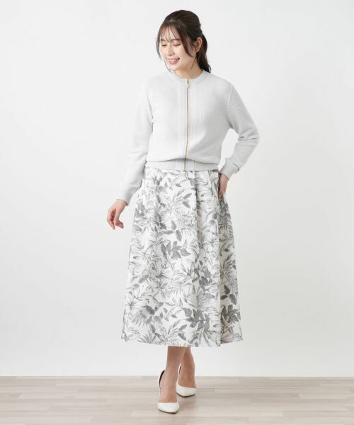 Leilian / レリアン ミニ・ひざ丈スカート | サッカー地プリントスカート【Rich 1-mile】【26年3月カタログ】 | 詳細5