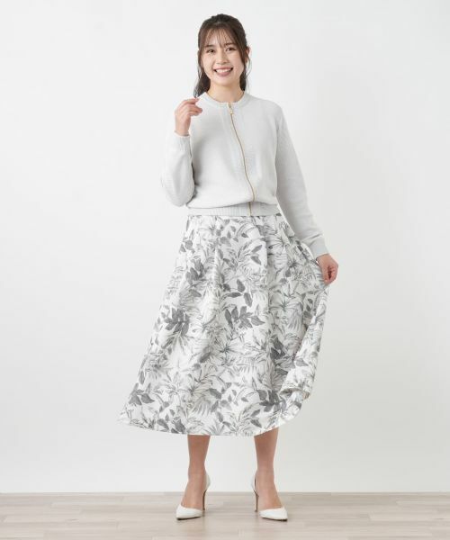 Leilian / レリアン ミニ・ひざ丈スカート | サッカー地プリントスカート【Rich 1-mile】【26年3月カタログ】 | 詳細7