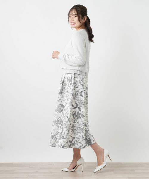 Leilian / レリアン ミニ・ひざ丈スカート | サッカー地プリントスカート【Rich 1-mile】【26年3月カタログ】 | 詳細9