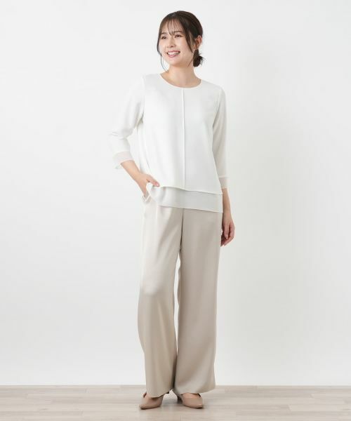 Leilian / レリアン カットソー | シフォン袖カットソー【26年3月カタログ】 | 詳細1