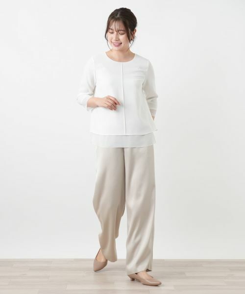 Leilian / レリアン カットソー | シフォン袖カットソー【26年3月カタログ】 | 詳細3