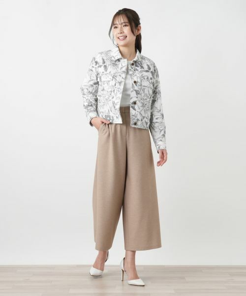 Leilian / レリアン その他パンツ | ストレッチガウチョパンツ【Rich 1-mile】【26年3月カタログ】 | 詳細1