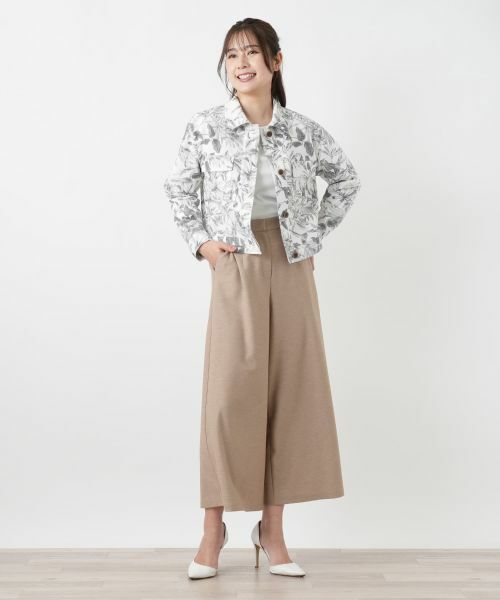 Leilian / レリアン その他パンツ | ストレッチガウチョパンツ【Rich 1-mile】【26年3月カタログ】 | 詳細2