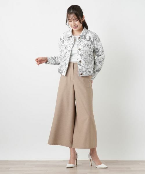 Leilian / レリアン その他パンツ | ストレッチガウチョパンツ【Rich 1-mile】【26年3月カタログ】 | 詳細3