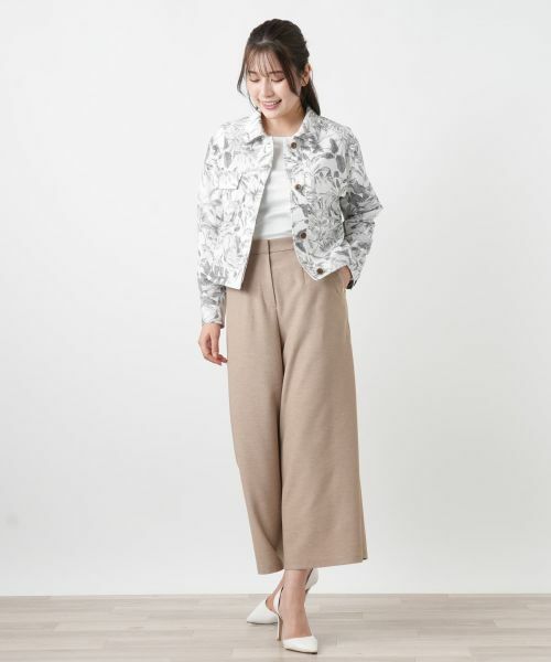 Leilian / レリアン その他パンツ | ストレッチガウチョパンツ【Rich 1-mile】【26年3月カタログ】 | 詳細4