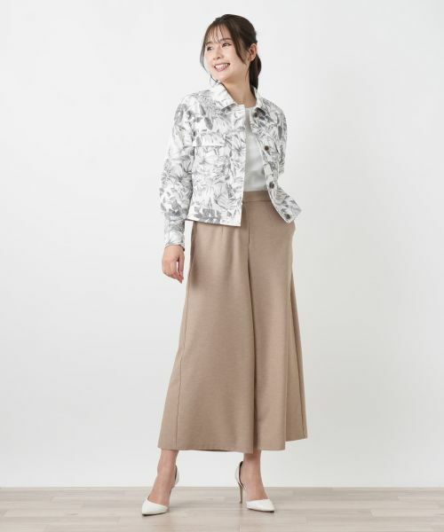 Leilian / レリアン その他パンツ | ストレッチガウチョパンツ【Rich 1-mile】【26年3月カタログ】 | 詳細5