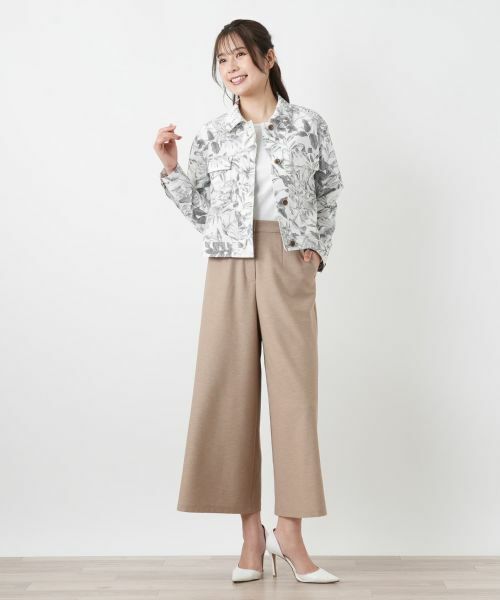 Leilian / レリアン その他パンツ | ストレッチガウチョパンツ【Rich 1-mile】【26年3月カタログ】 | 詳細6