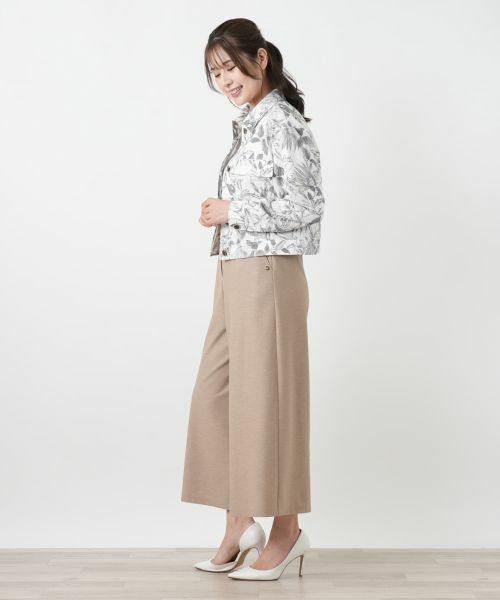 Leilian / レリアン その他パンツ | ストレッチガウチョパンツ【Rich 1-mile】【26年3月カタログ】 | 詳細7