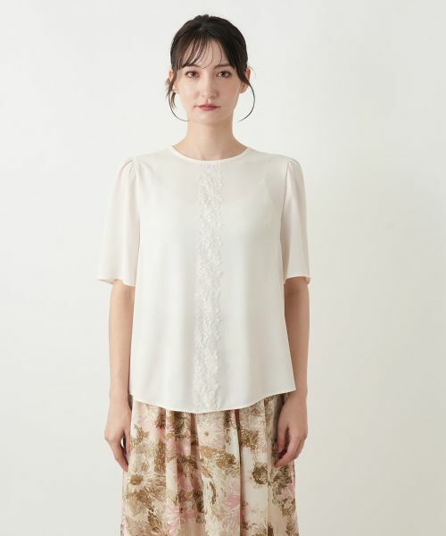 Leilian / レリアン シャツ・ブラウス | レースラインブラウス | 詳細14