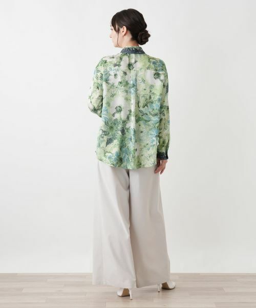 Leilian / レリアン シャツ・ブラウス | プリント比翼ブラウス | 詳細10