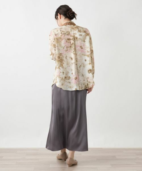 Leilian / レリアン シャツ・ブラウス | プリント比翼ブラウス | 詳細13