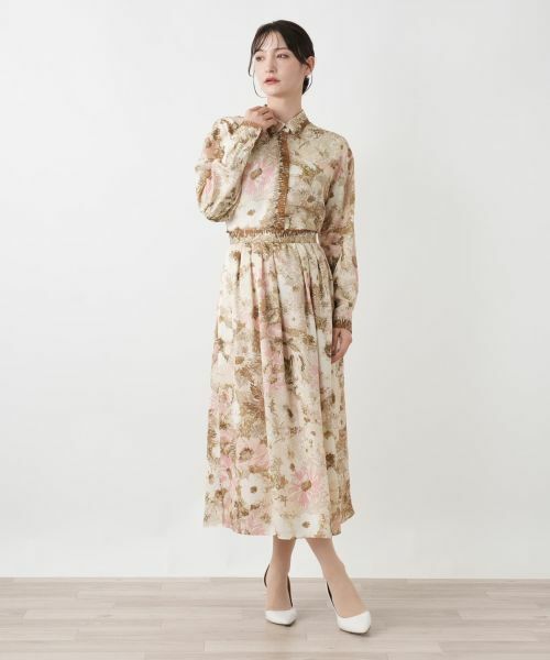 Leilian / レリアン シャツ・ブラウス | プリント比翼ブラウス | 詳細14