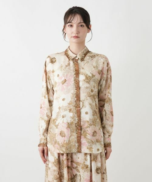 Leilian / レリアン シャツ・ブラウス | プリント比翼ブラウス | 詳細15