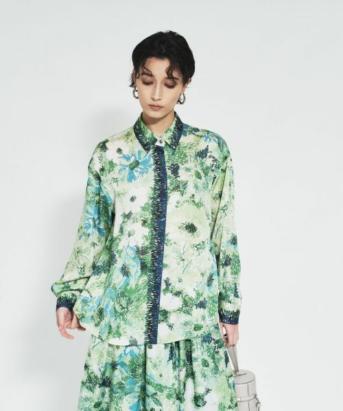Leilian / レリアン シャツ・ブラウス | プリント比翼ブラウス | 詳細2