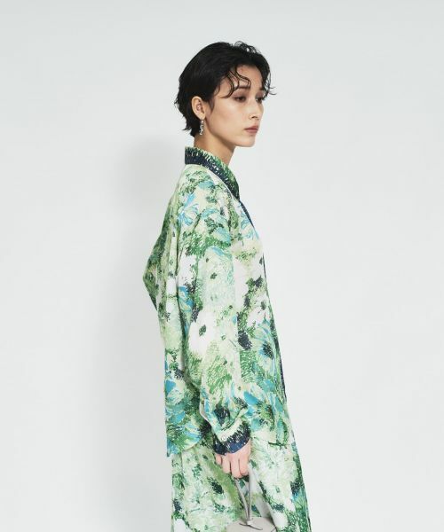 Leilian / レリアン シャツ・ブラウス | プリント比翼ブラウス | 詳細4