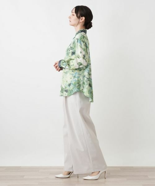 Leilian / レリアン シャツ・ブラウス | プリント比翼ブラウス | 詳細9