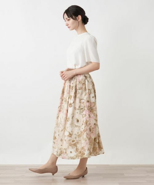 Leilian / レリアン ミニ・ひざ丈スカート | プリントフレアスカート | 詳細12