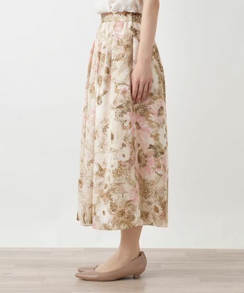 Leilian / レリアン ミニ・ひざ丈スカート | プリントフレアスカート | 詳細16