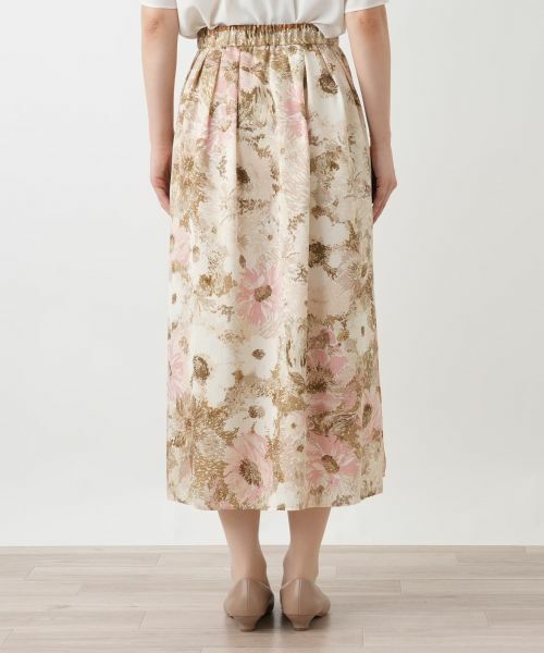 Leilian / レリアン ミニ・ひざ丈スカート | プリントフレアスカート | 詳細17